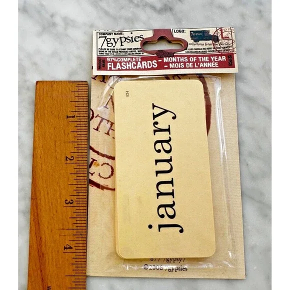 NEW Lot of 4 Scrapbook Embellishments & Clips- Christmas Winter & Months of Year - Picture 8 of 15